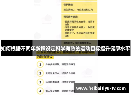 如何根据不同年龄段设定科学有效的运动目标提升健康水平